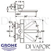 Grohe Eurosmart Cosmopolitan E Infra-Red Electronic Wall Basin Mixer Dimensions